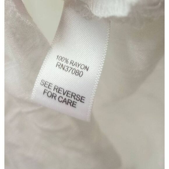 New with tags, Cato white, long sleeve lightweight button-up shirt, cover up . - Picture 4 of 4